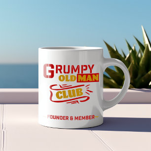 Caneca De Café Cama Engraçado Personalizado - Grumpy Old Man Club