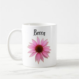 Caneca De Café Cama Personalizada do ConEFlower Puro Brilhante