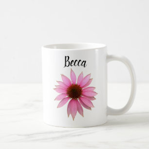 Caneca De Café Cama Personalizada do ConEFlower Puro Brilhante