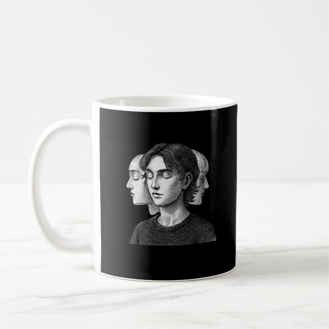 Caneca De Café Camadas de Mim • Estética de Identidade Desdobrada (Esquerda)