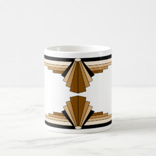 Caneca De Café Camadas do art deco em Tan