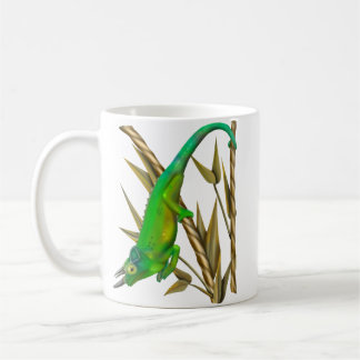 Caneca De Café Camaleão de Jackson a sair no bambu