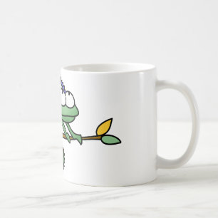 Caneca De Café Camaleão Desenho Animado Engraçado Verde Fofo