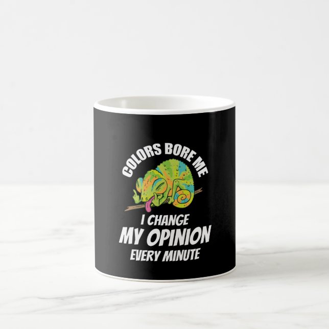 Caneca De Café Camaleão- Eu Mudo de Opinião Frequentemente (Centro)