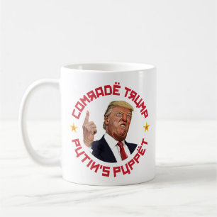 Caneca De Café Camarada Trump: Ilustração soviética de Putin