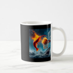 Caneca De Café Camarão Afundando o Tubarão Meme Divertido de Pesc