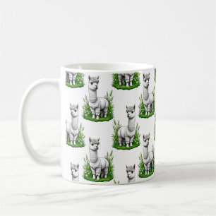 Caneca De Café Camel llama Alpaca Pattern Design