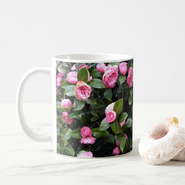 Caneca De Café Camellia Flowers (Com Donut)