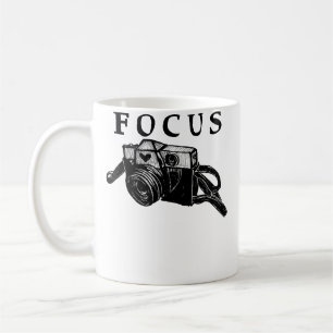 Caneca De Café Câmera Antiga 35Mm Foco Retro Em Fotografia