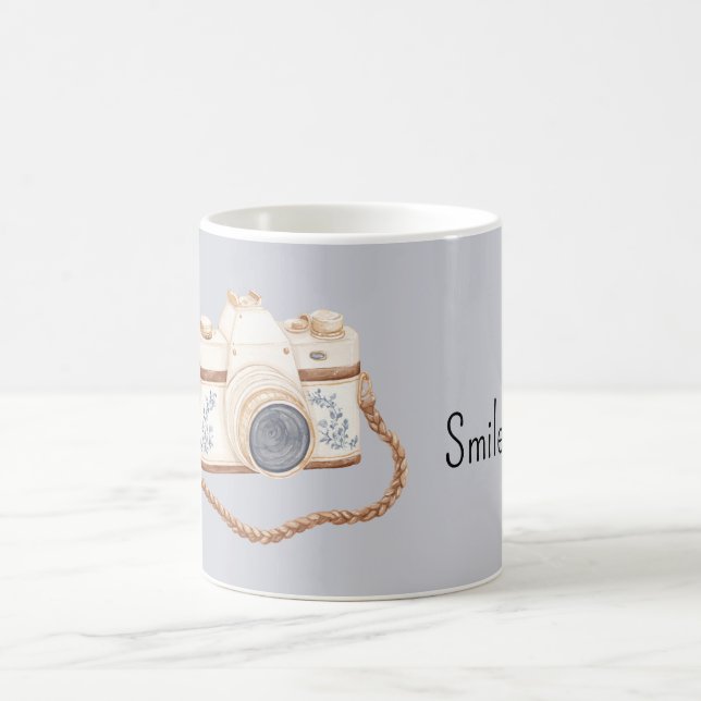 Caneca De Café Câmera Azul Branco (Centro)