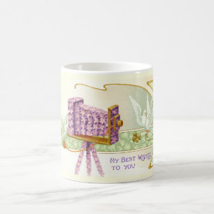 Caneca De Café Câmera e pombas