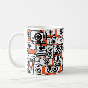 Caneca De Café Câmeras fotográficas de filmes de vintage com pa