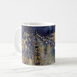 Caneca De Café Camille Pissarro - Boulevard Montmartre à Noite