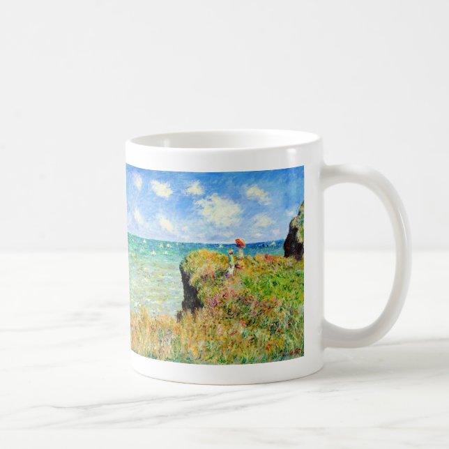 Caneca De Café Caminhada de Clifftop em Pourville por Claude (Direita)