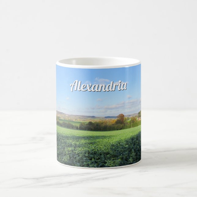 Caneca De Café Caminhada do outono no campo - Personalizada (Centro)