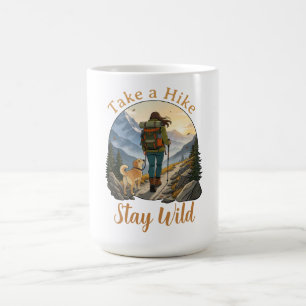 Caneca De Café Caminhada Vintage com Cão Selo Retro Caminhada Fiq