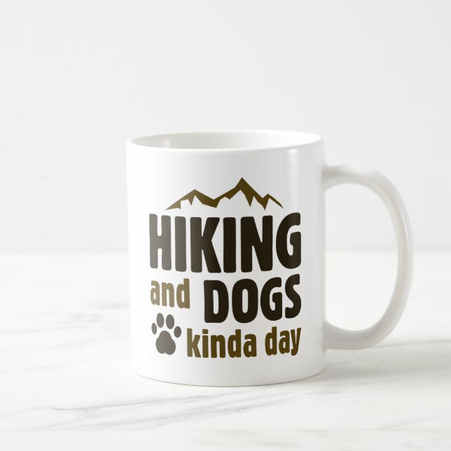 Caneca De Café Caminhando E Cachorros Como Que Dia (Direita)