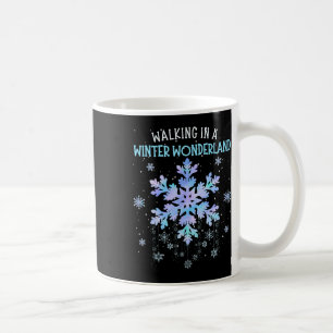 Caneca De Café Caminhando Em Um Laço Dye de Inverno Floco de Neve