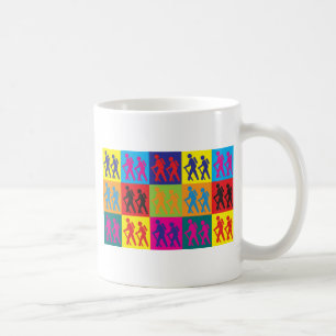 Caneca De Café Caminhando o pop art