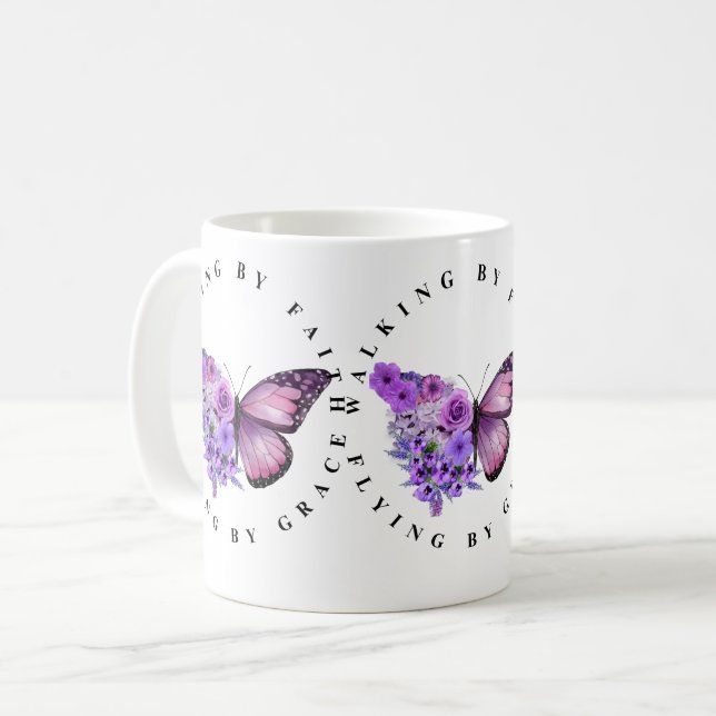 Caneca De Café Caminhando pela fé (Frente Esquerda)