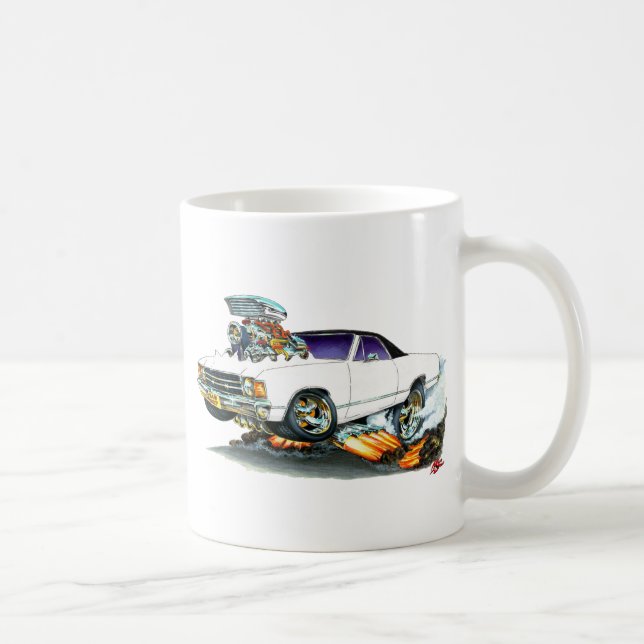 Caneca De Café Caminhão 1971-72 Branco-Preto do EL Camino (Direita)