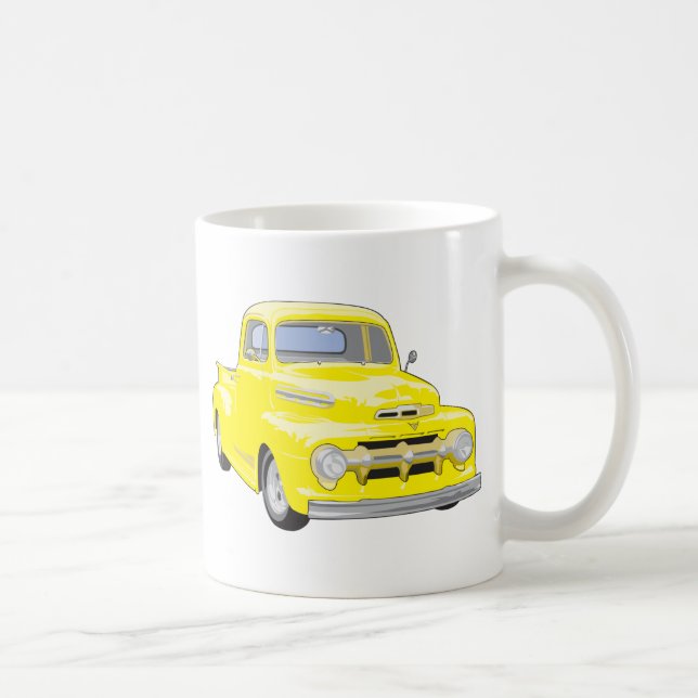 Caneca De Café Caminhão amarelo velho (Direita)