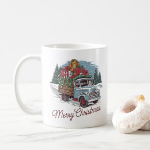 Caneca De Café Caminhão clássico estilo anos 50 no Natal