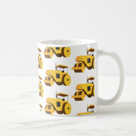 Caneca De Café Caminhão de Construção do Cilindro Rodoviário