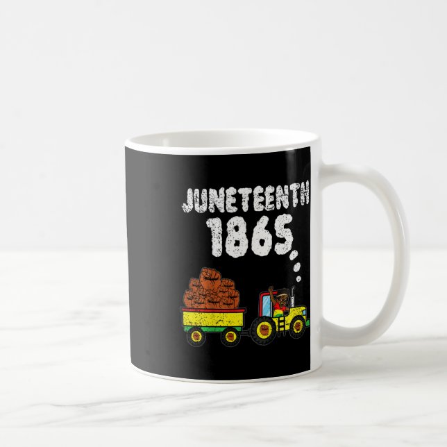 Caneca De Café Caminhão de Construção Juneteenth 1865 História Ne (Direita)