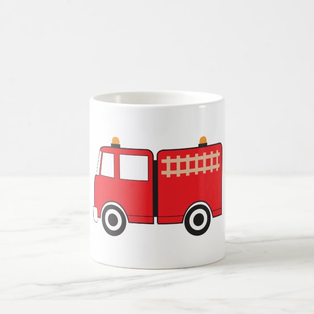 Caneca De Café Caminhão de Fogo Vermelho (Centro)