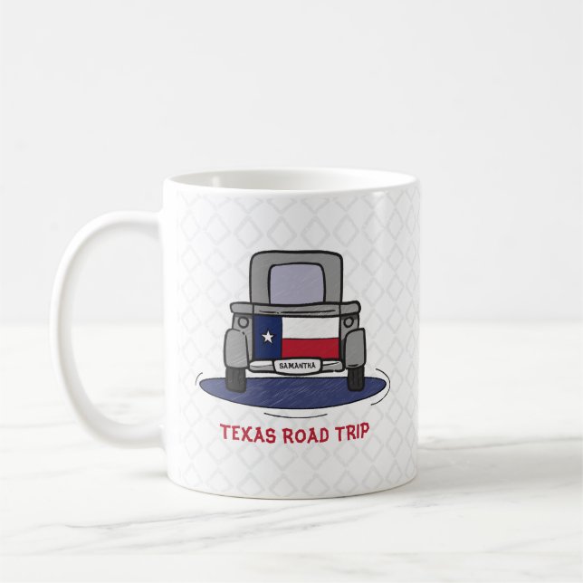 Caneca De Café Caminhão de Sinalizador do Estado de Viagem do Tex (Esquerda)