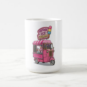 Caneca De Café Caminhão de Sorvete Soft Serve Vintage