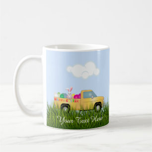 Caneca De Café Caminhão do coelhinho da Páscoa