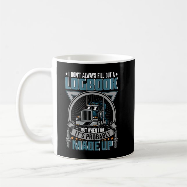 Caneca De Café Caminhão Funny Trucker Dirigindo Na Estrada Tr (Esquerda)