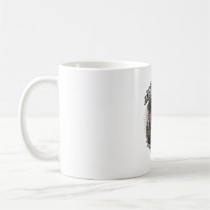 Caneca De Café Caminhão Monstro de Caveira Patriótico 1776 Off Ro