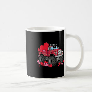 Caneca De Café Caminhão Monstro do dia de os namorados Com Xadrez