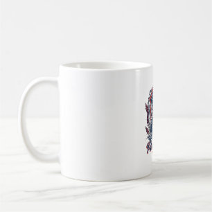 Caneca De Café Caminhão Monstro Patriótico 1776 Crânio Off Road P