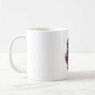 Caneca De Café Caminhão Monstro Patriótico 1776 Off Road Crânio P