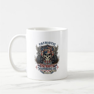 Caneca De Café Caminhão Monstro Patriótico 1776 Off Road Skull Pe