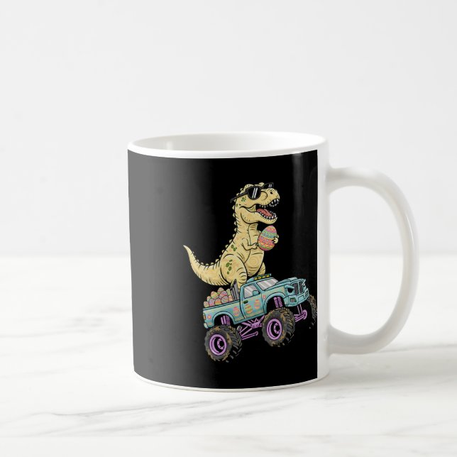 Caneca De Café Caminhão Monstro T Rex de Páscoa Infantil Gráfico  (Direita)