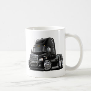 Caneca De Café Caminhão preto de Freightliner Cascadia