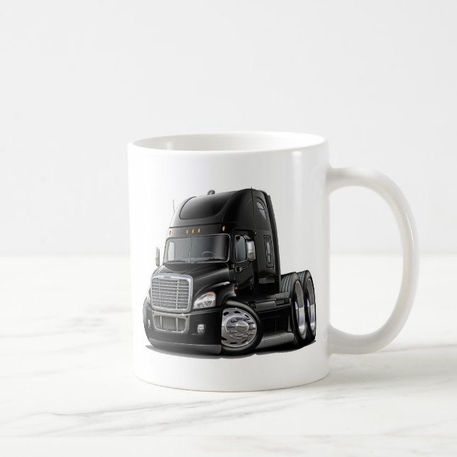 Caneca De Café Caminhão preto de Freightliner Cascadia (Direita)