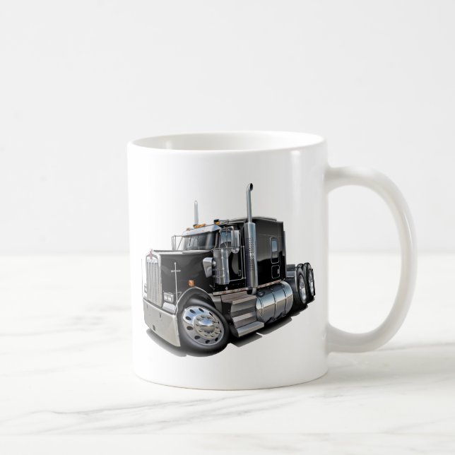Caneca De Café Caminhão preto de Kenworth w900 (Direita)
