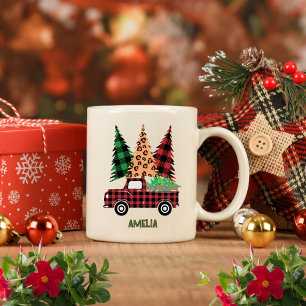 Caneca De Café Caminhão Xadrez de Buffalo Personalizado