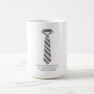 Caneca De Café Caminhar Comigo Pai Citação de Gravata do Dia dos