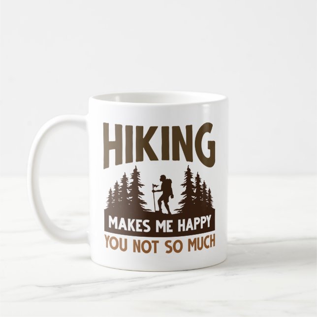 Caneca De Café Caminhar Me Faz Feliz Não Tanto (Esquerda)