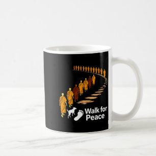 Caneca De Café Caminhar paz 2026 monges da paz mundial com aloka 