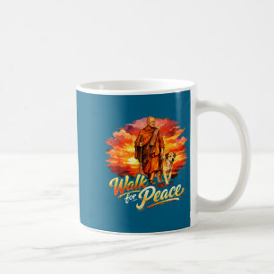 Caneca De Café Caminhar pela paz monge atento arte espiritual