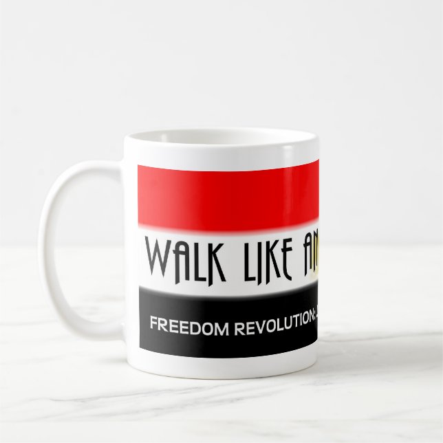 Caneca De Café Caminhe Como Um Egípcio: Livre - Mug (Esquerda)