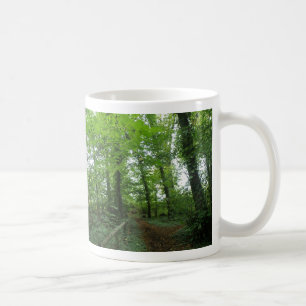 Caneca De Café Caminho através da Floresta Verde Mug